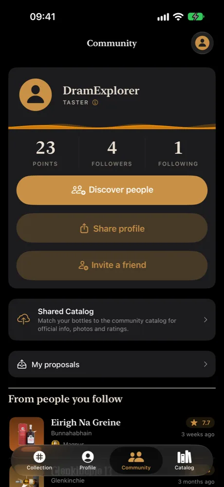 Follow fellow tasters and compare palates